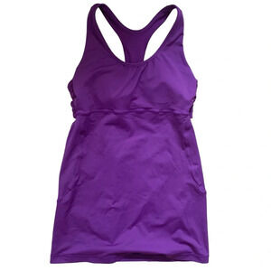 Lululemon Turbo Tank Built In Bra Purple Size 6 Racerback Athletic Running Yoga